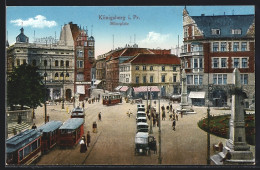 AK Königsberg /Pr, Münzplatz, Strassenbahn  - Tranvía