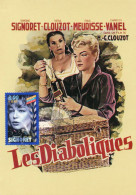 Carte  Maxi  1988 Premier Jour: CINEMA Les Diaboliques - 1980-1989