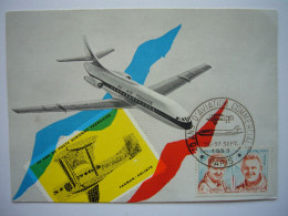 Avion / Airplane / AIR FRANCE / Caravelle / Airline Issue / Carte Maximum - 1946-....: Era Moderna