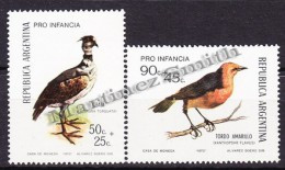 Argentina 1973 Yvert 941- 42, Surcharge For The Children Benefit - Birds - MNH - Ungebraucht