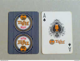 1 Pc. Tiger Beer Playing Card  Poker Swap Ace Of Spades "A Glass Of Tiger Beer " (#41) - Cartes à Jouer Classiques