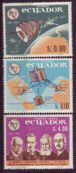 Amérique - Equateur - UIT - 1865-1965  - 3 Timbres Différents - 7388 - Ecuador