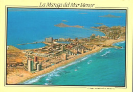 LA MANGA DEL MAR MENOR, Murcia - Vista Parcial Aérea   ( 2 Scans ) - Murcia