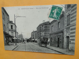 GENTILLY -- Rue De Montrouge - Hôtel De La Gare - Attelage Devant Maison De Bois Et Charbons - ANIMEE - Gentilly