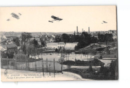 ANGERS - Vue Générale Du Jardin Des Plantes - Passage D'Aéroplane Filant Sur Saumur - Très Bon état - Angers