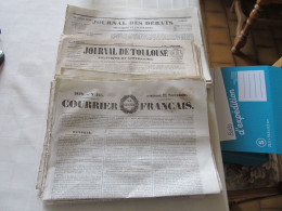 LOT 30 JOURNAUX 19e - COURRIER FRANCAIS DE 1828 - J D D De 1836 - JOURNAL DE TOULOUSE DE 1841. - 1800 - 1849