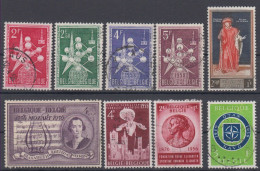 Belgium Queen Elizabeth,OTAN,flora 9 Different Stamps USED - Usati