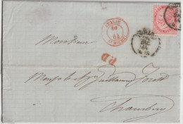 1864 - LETTRE De TORINO - ENTREE  ITALIE ST MICHEL (RARE) ! => CHAMBERY - Entry Postmarks