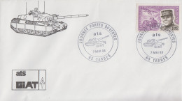 Enveloppe   FRANCE   Journée  Portes Ouvertes     ATS   GIAT      TARBES   1983 - Militares