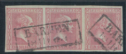 Preußen, Mi.Nr. 10, König Friedrich-Wilhelm IV., Gestempelt, Dreierstreifen - Usados