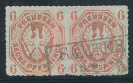 Preußen, Mi.Nr. 15, Paar, Preußischer Adler Im Achteck, Gestempelt "Samter" - Used