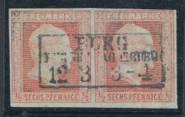 Preußen, Mi.Nr. 13a, König Friedrich-Wilhelm IV., Paar, Geprüft - Usados