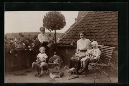 AK Zwei Frauen Und Kinder Mit Einem Schaukelpferd  - Used Stamps