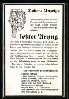 AK Humoristische Todesanzeige Für Den Letzten Anzug, Kriegsnot  - Weltkrieg 1914-18