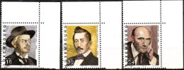 LUXEMBOURG, LUXEMBURG 2001, Y V 1479 - 1481, MI 1526 - 1528 ,SCHRIFTSTELLER, ESST  GESTEMPELT, OBLITERE - Used Stamps