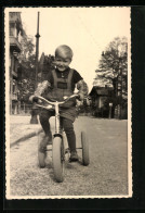 Foto-AK Kleiner Junge Auf Einem Dreirad  - Used Stamps