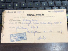 Viet Nam Suoth Old Bank Receipt(have Wedge 2 $ Year 1969) PAPER QUALITY:GOOD 1-PCS - Colecciones