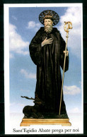 SANTINO - Sant'Egidio Abate - Santino Con Preghiera - Andachtsbilder