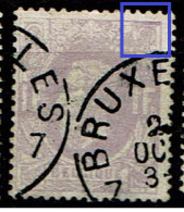 36  Obl  BXL  Déformation Coin Sup. Droit - 1869-1883 Leopold II