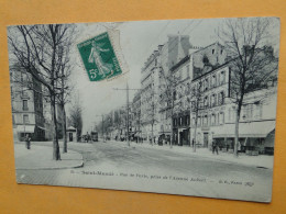 SAINT MANDE -- Rue De Paris Prise De L'avenue Aubert - Tramway Au Loin - ANIMATION - Saint Mande
