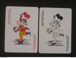 Set Of  2 Pcs. Carlsberg Beer Chinese New Year Gold Coin Playing Card Skating Joker (#72) - Barajas De Naipe
