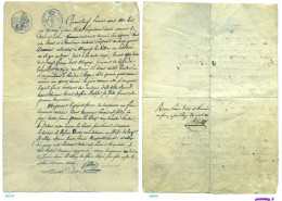 (Rare) Ancien ACTE FERMIER - Cachet "2/5 EN SUS . LOI DE 1816" - Bourgogne 1819 - HA - Historische Documenten
