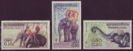 Asie - Laos - Eléphant - 3 Timbres Différents - 7395 - Laos