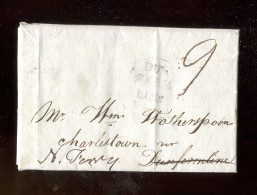 "GROSSBRITANIEN" 1805, Vorphila-Brief Mit K1 "DUNFERMLINE", Rueckseits L1 "ELLON" (L2037) - ...-1840 Precursores