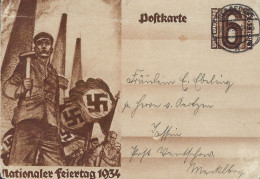 Europa - Deutschland-Drittes Reich - POSTKARTE  1934 - Guerre 1939-45