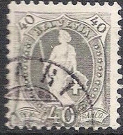 Schweiz Suisse 1894: HELVETIA (13 Zähne) KZ II Zu 69D Mi 61YC Yv 74 (13 Dents) Mit Stempel SCHÄNIS ?0.X.04 (Zu CHF 8.00) - Used Stamps