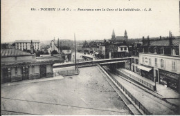 Poissy - Panorama Vers La Gare Et La Cathédrale - Poissy