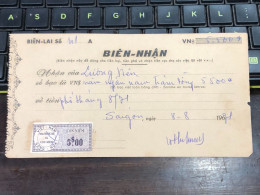 Viet Nam Suoth Old Bank Receipt(have Wedge 5 $ Year 1971) PAPER QUALITY:GOOD 1-PCS - Colecciones