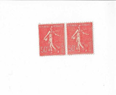 199 K C De La Faciale Fermé Tenant à Normal Paire Horizontale - Unused Stamps