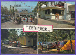 Carte Postale 66. Argeles Sur Mer  Camping Caravaning La Sirène 404 Peugeot  Très Beau Plan - Argeles Sur Mer