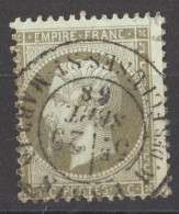 RARE VRAIE NUANCE BRONZE FRANC Sur VERDATRE Du N°19  TBE - 1862 Napoléon III