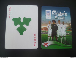 1 Pc.of Carlsberg Beer Soccer Game Classic Logo Playing Card Joker  (#54) - Carte Da Gioco