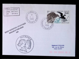 CL, Cachet Commémoratif, Microbio, Ker-Ta, XXXIX E Expédition Antarctique Française En Terre Adélie 1989, T.A.A.F - Sonstige & Ohne Zuordnung