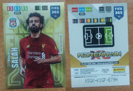 AC - MOHAMED SALAH  LIVERPOOL  LIMITED EDITION  PANINI FIFA 365 2020 ADRENALYN TRADING CARD - Trading-Karten