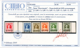 VATICANO - 1934 SERIE "PROVVISORIA" NUOVA GOMMA INTEGRA MNH** -CERTIFICATA CILIO - Unused Stamps