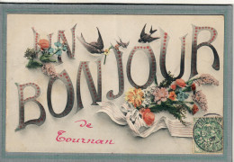 CPA (77) TOURNAN - Carte Souvenir : Un Bonjour De... - 1907 - Tournan En Brie