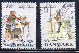 DANEMARK DANMARK DENMARK DANIMARCA 1989 NORDIC COOPERATION ISSUE FOLK COSTUMES COMPLETE SET SERIE USED USATO OBLITERE' - Lettres & Documents