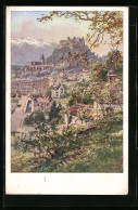 Künstler-AK Edward Theodore Compton: Salzburg, Festung Und Nonnberg Mit Landschaft  - Compton, E.T.