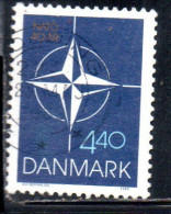 DANEMARK DANMARK DENMARK DANIMARCA 1989 NATO MEMBERSHIP 40th ANNIVERSARY 4.40k USED USATO OBLITERE' - Storia Postale