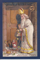 CPA Saint Nicolas Père Noël Santa Claus Gaufrée Embossed Circulée - Kerstman