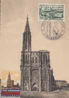 Carte   Maximum   FRANCE   Foire   De   STRASBOURG   1953 - Cachets Commémoratifs