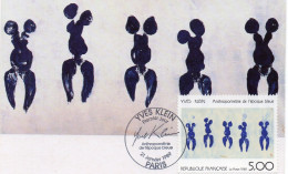Carte  Maxi  1989 Premier Jour / YVES KLEIN - 1980-1989