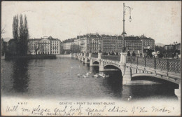Pont Du Mont-Blanc, Genève, 1904 - Atar CPA EH42 - Genève