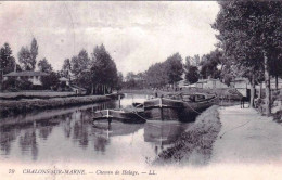 51 - Marne -  CHALONS Sur MARNE - Chemin De Halage - Peniches - Châlons-sur-Marne