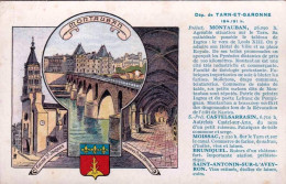 82 - Carte Illustrée Departement  TARN Et GARONNE  - Publicité Pastilles Valda - Geographie - Illustrateur - Other & Unclassified