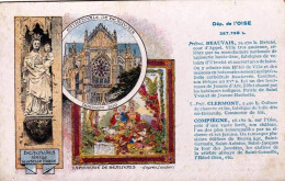 60 - Carte Illustrée Departement OISE - Publicité Pastilles Valda - Geographie - Illustrateur - Autres & Non Classés